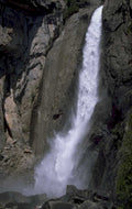 waterfall yosemite cliffs 1980s 1990s A4 Photo Print