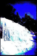 waterfall yosemite fall Vintage A4 Photo Print