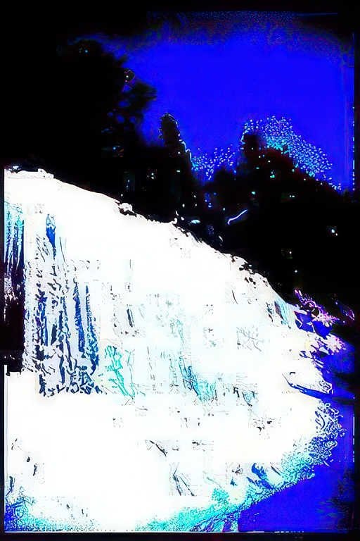 waterfall yosemite fall Vintage A4 Photo Print