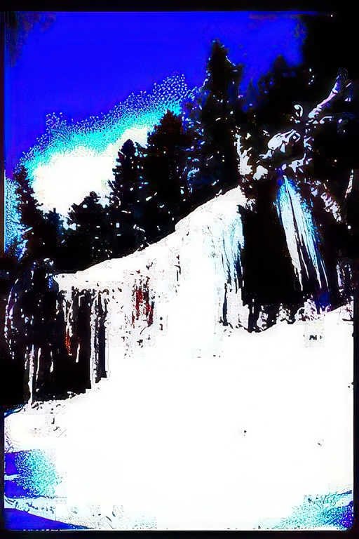 waterfall yosemite falls Vintage A4 Photo Print