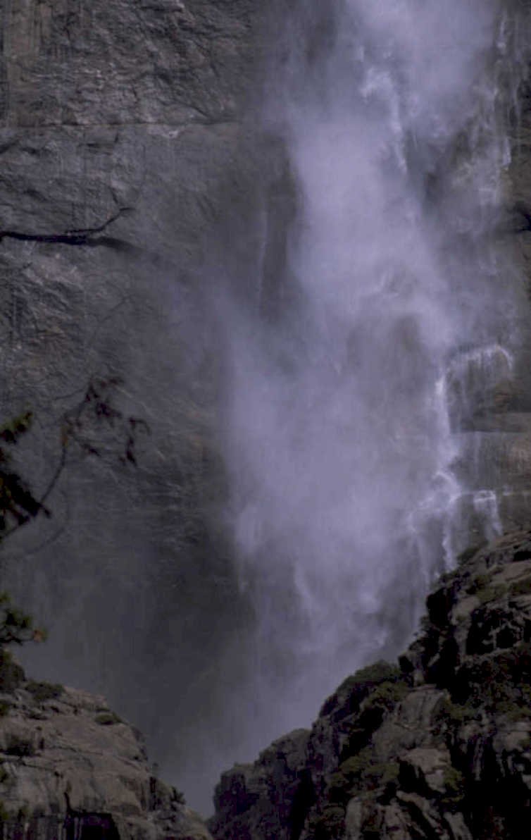waterfall yosemite mist 1980s 1990s A4 Photo Print