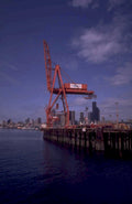 waterfront crane seattle 1980s 1990s A4 Photo Print