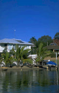 waterfront house queensland 1980s 1990s A4 Photo Print