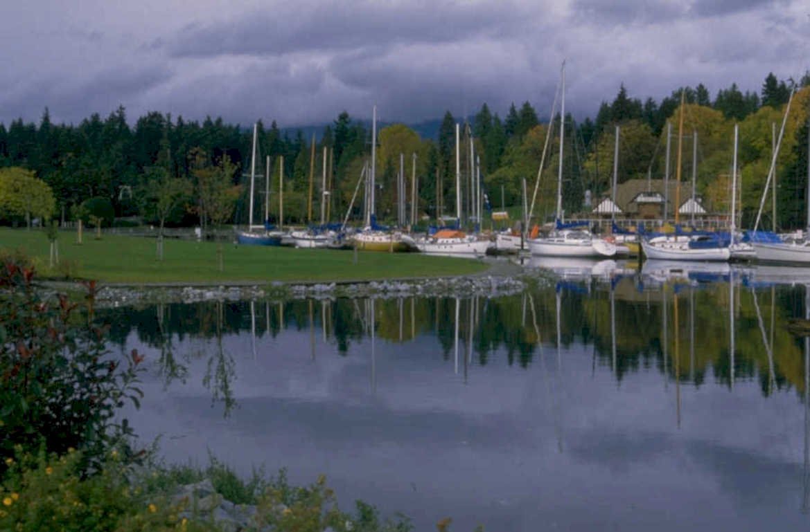 waterfront sailboats puget 1980s 1990s A4 Photo Print