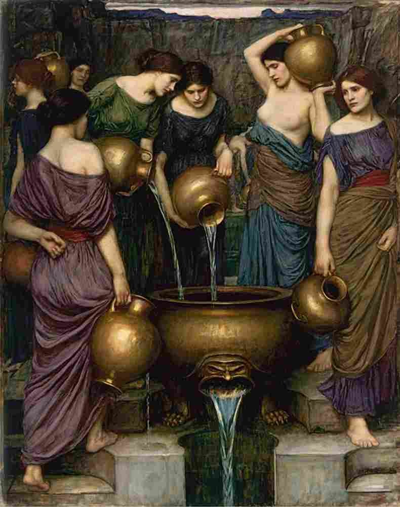 waterhouse The Danaides Art A4 Photo Print