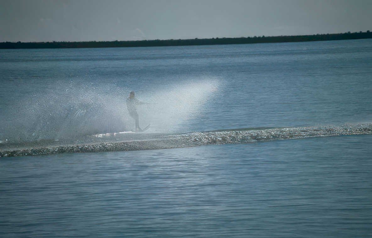 waterski action lake Vintage A4 Photo Print