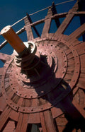 waterwheel red vintage Vintage A4 Photo Print