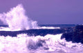 wave breaking coast Vintage A4 Photo Print