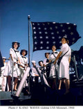 waves missouri 1944 Vintage world war A4 Photo Print