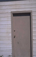 weathered gray door 1980s 1990s A4 Photo Print