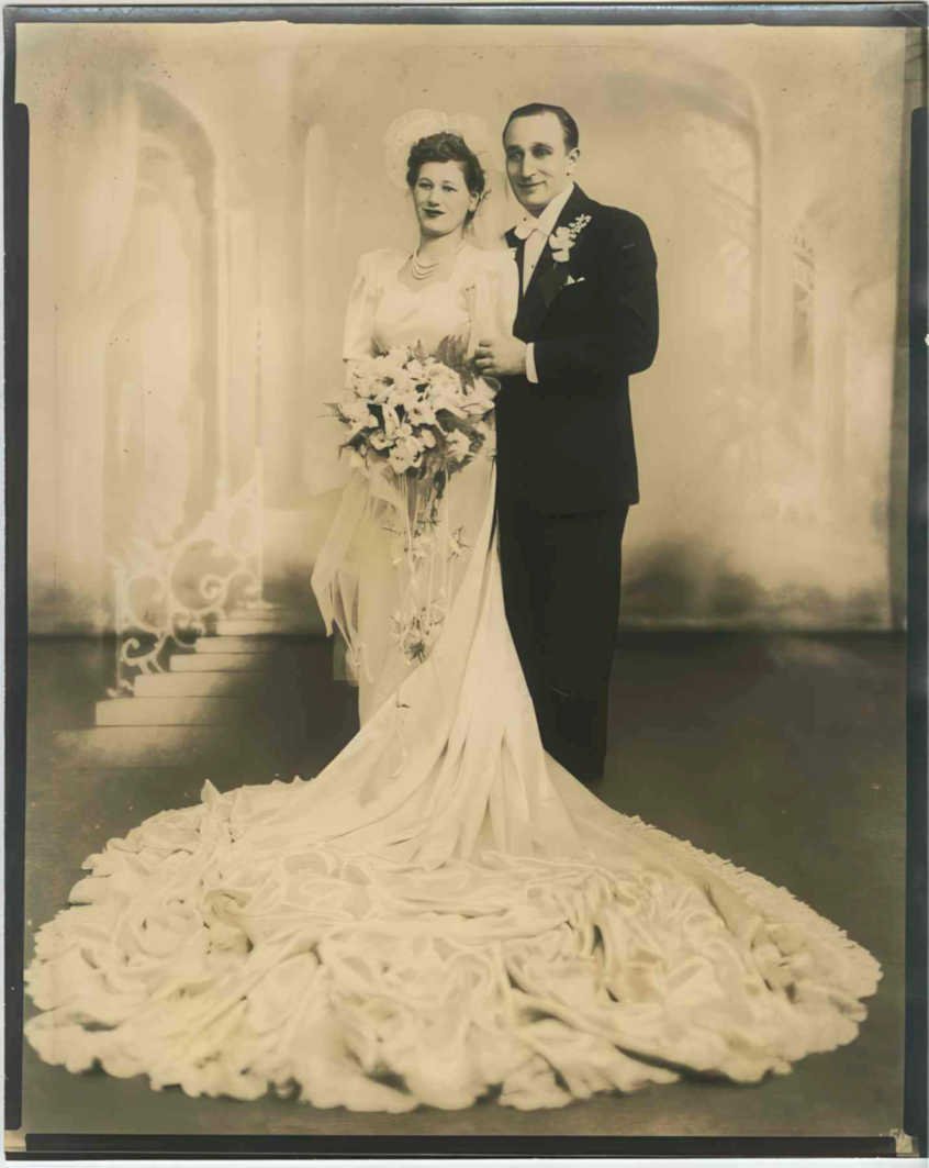 wedding bride groom 1 Vintage world war A4 Photo Print
