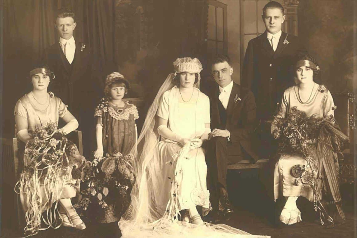 wedding bride veil Vintage world war A4 Photo Print