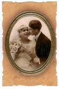 wedding couple frame Vintage world war A4 Photo Print