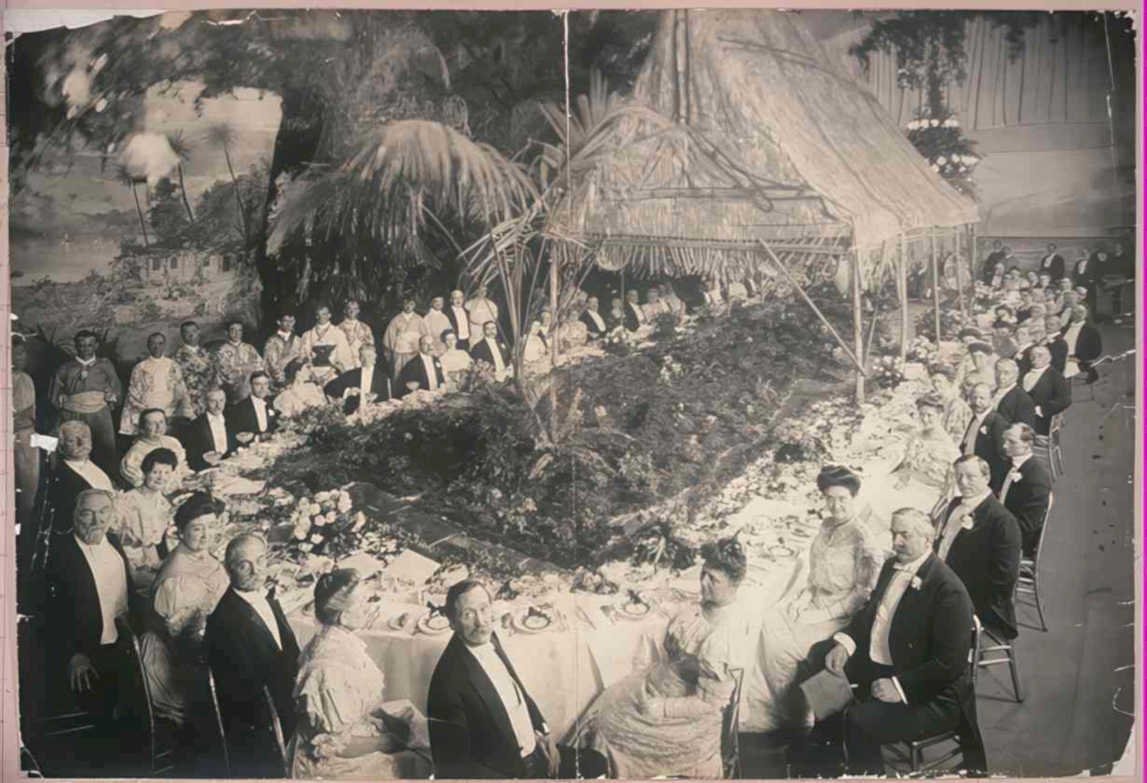 wedding reception tent Vintage world war A4 Photo Print