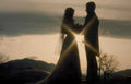 wedding silhouette hills Vintage A4 Photo Print