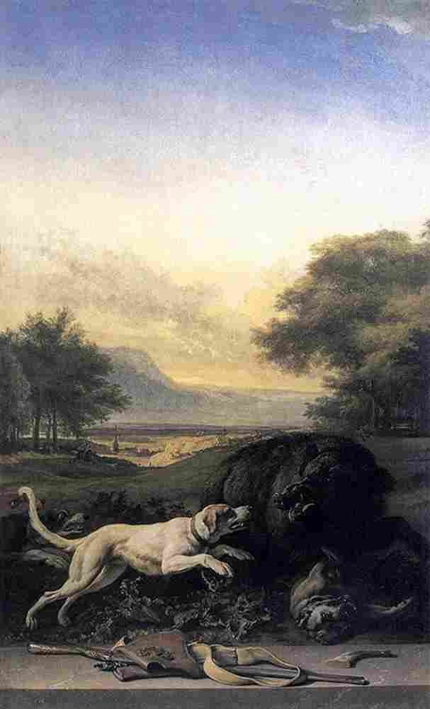 weenj Boar Hunt Art A4 Photo Print