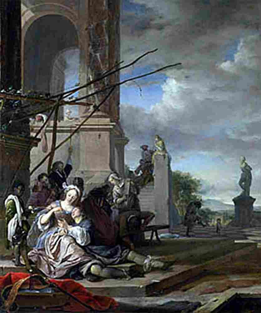 weenj Italian Courtyard Art A4 Photo Print