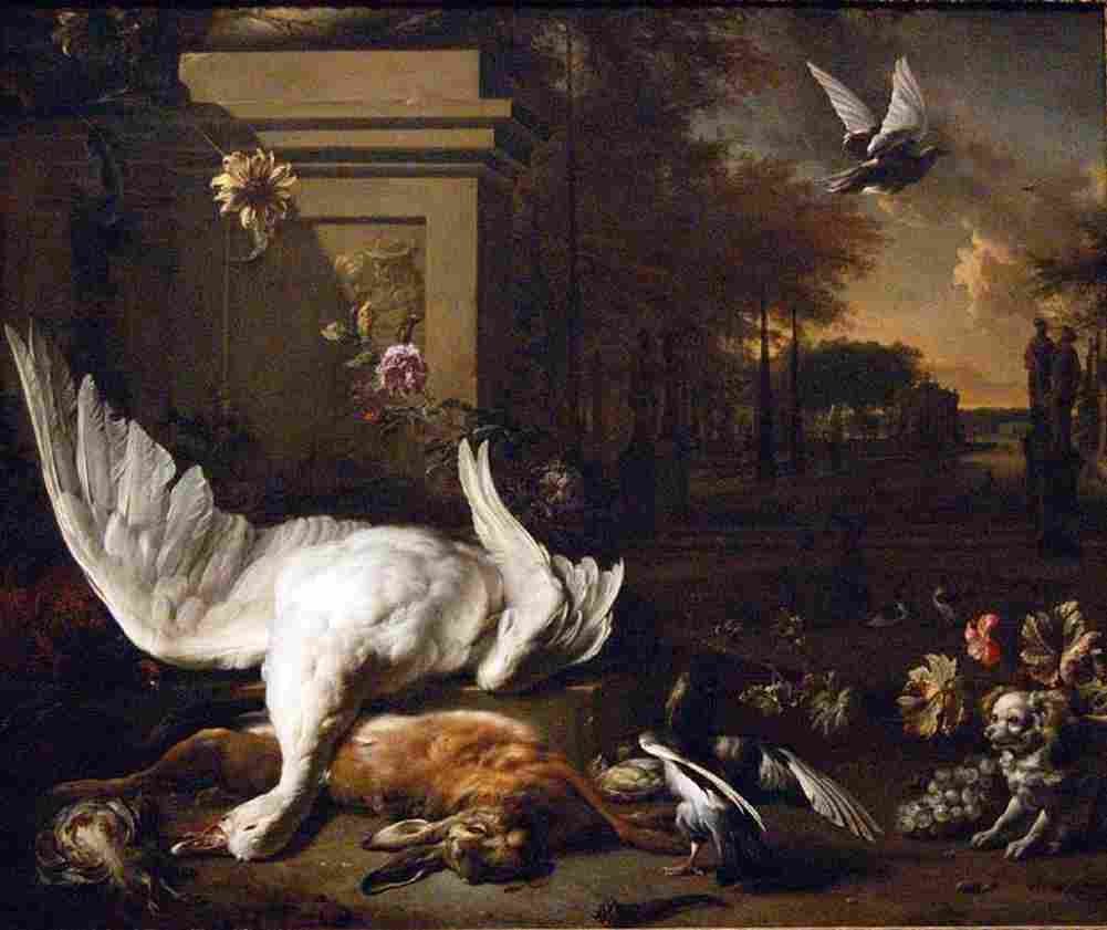 weenj Still Life with Swan and Game Art A4 Photo Print