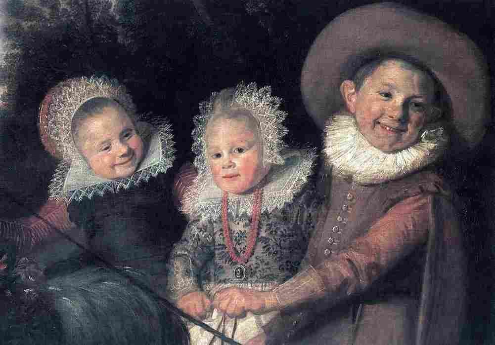 weenj Three Children with a Goat Art A4 Photo Print