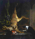 weenpap Dog and a Cat near a Partially Disembowelled Deer Art A4 Photo Print