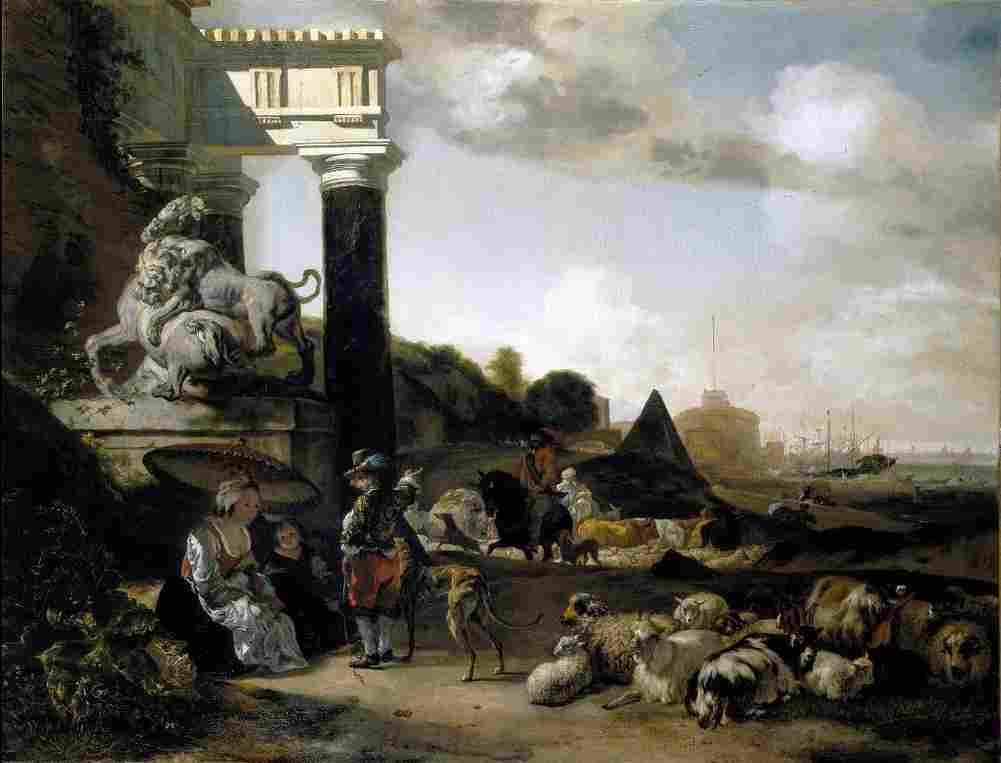 weenpap Figures Among Ruins Art A4 Photo Print