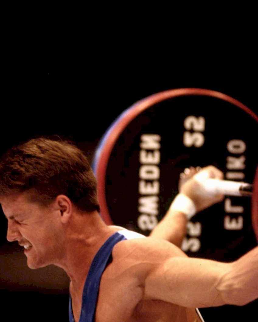 weightlifter barbell egeiko1980s 1990s A4 Photo Print
