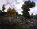 weir Haystacks Shepherd and Sheep Art A4 Photo Print