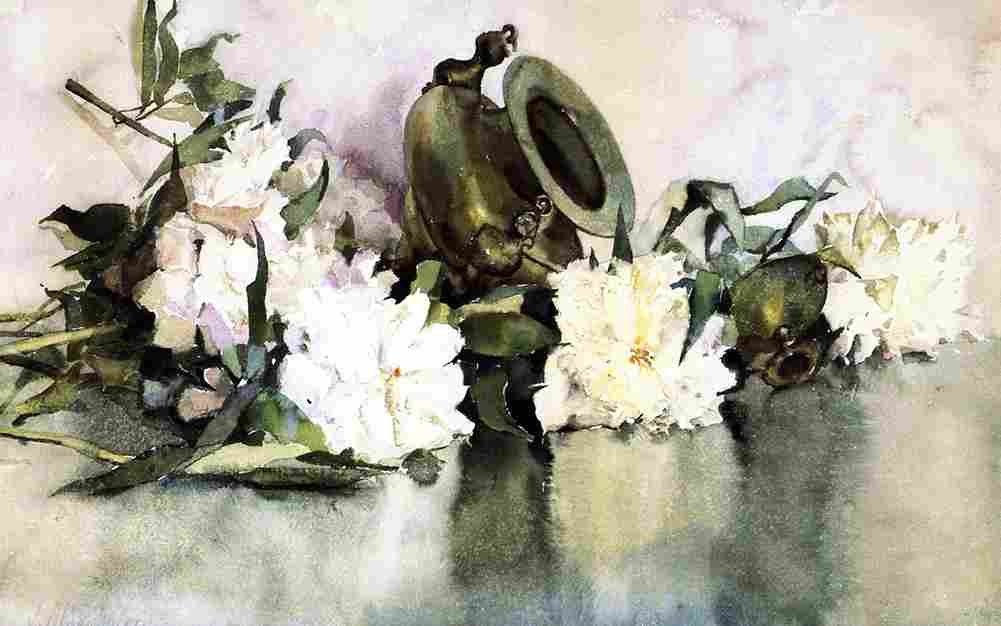 weir Peonies Art A4 Photo Print