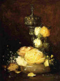 weir Silver Chalice with Roses Art A4 Photo Print