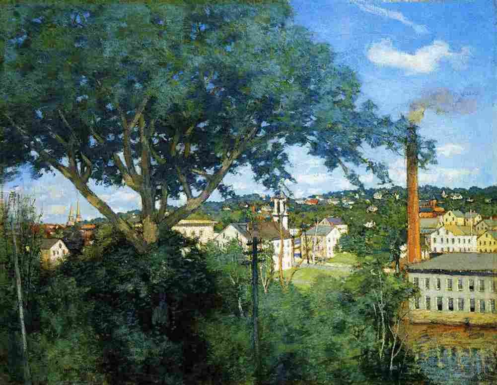 weir The Factory Village Art A4 Photo Print