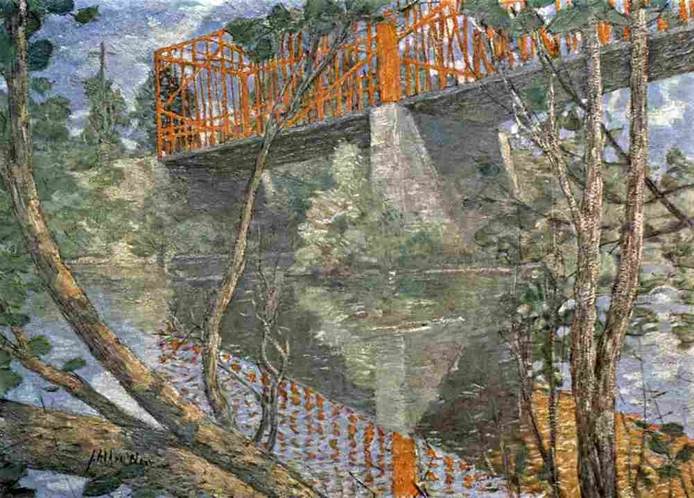 weir The Red Bridge Art A4 Photo Print