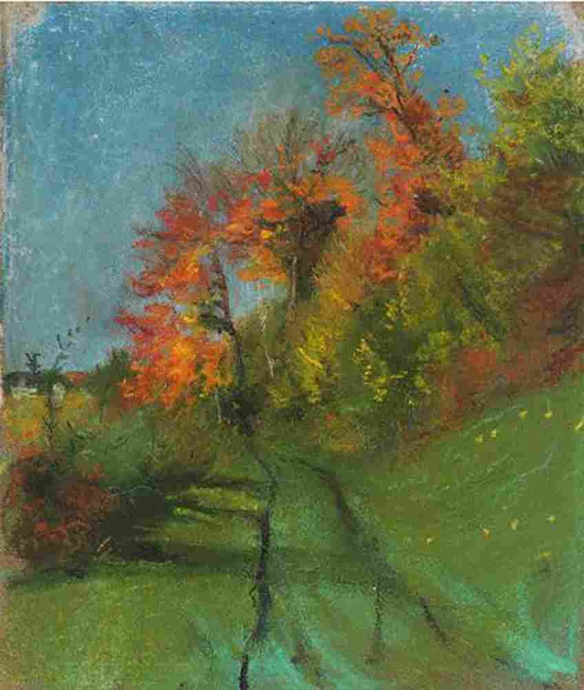 welt Meadow with Autumn Trees Art A4 Photo Print