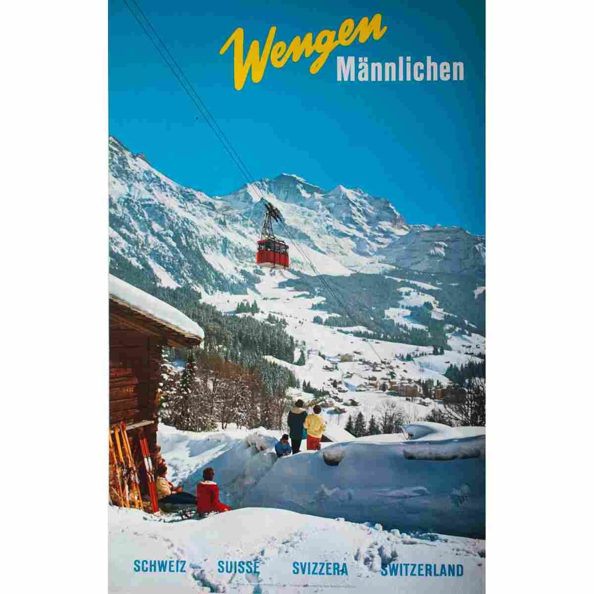 wengen maennlichen a baumann 1958 2 Advert A4 Photo Print