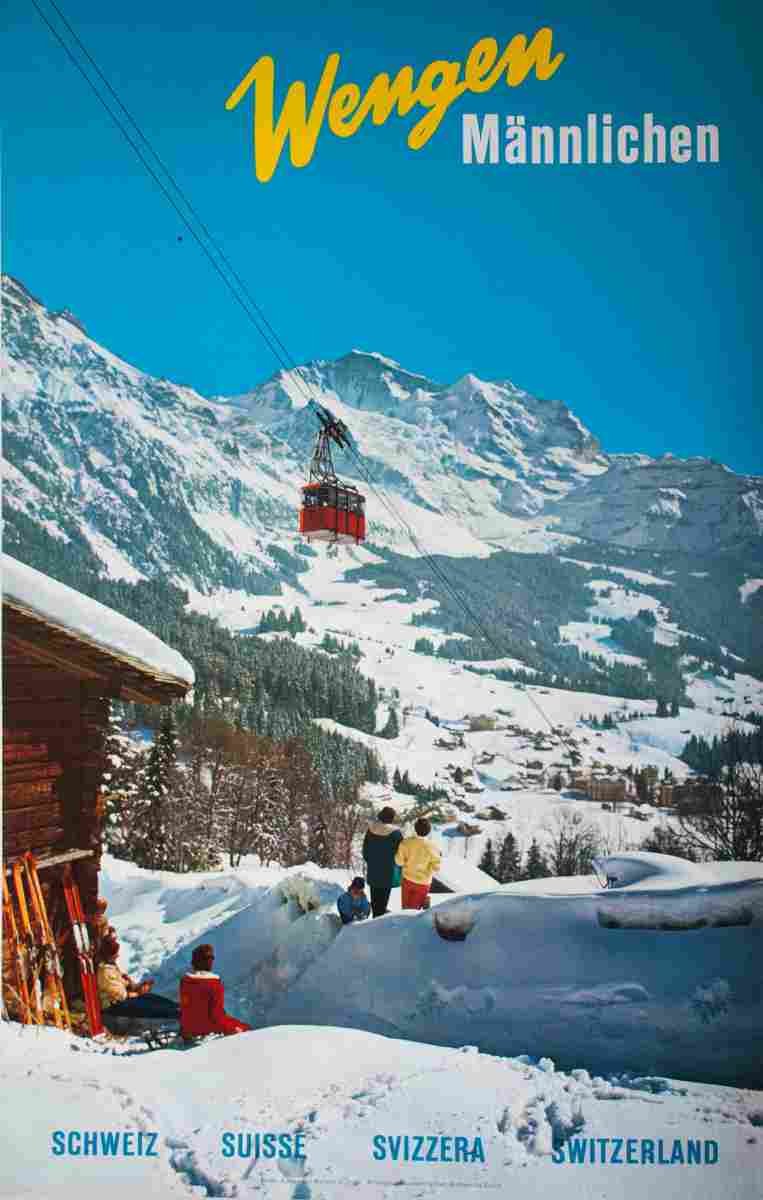 wengen maennlichen a baumann 1958 4 Advert A4 Photo Print