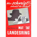 wer schweigt schadet der heimat vers 1940 2 Advert A4 Photo Print