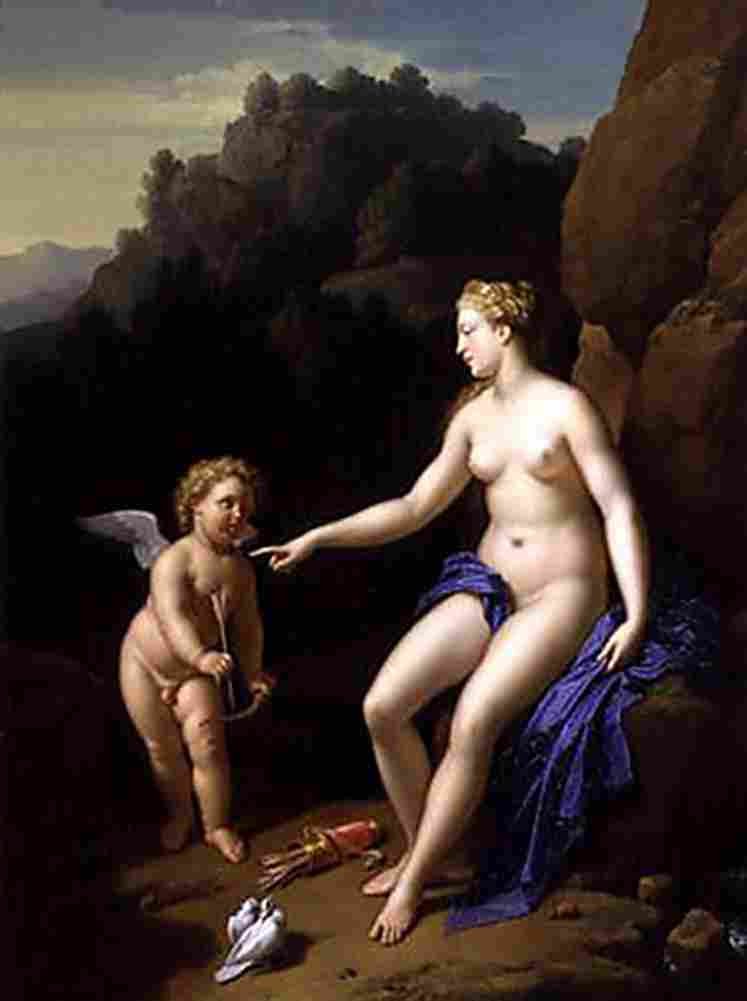 werff Cupid and Venus Art A4 Photo Print
