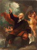 west Benjamin Franklin Drawing Electricity from the Sky Art A4 Photo Print