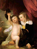 west Portrait of Raphael West and Benjamin West Junior Art A4 Photo Print