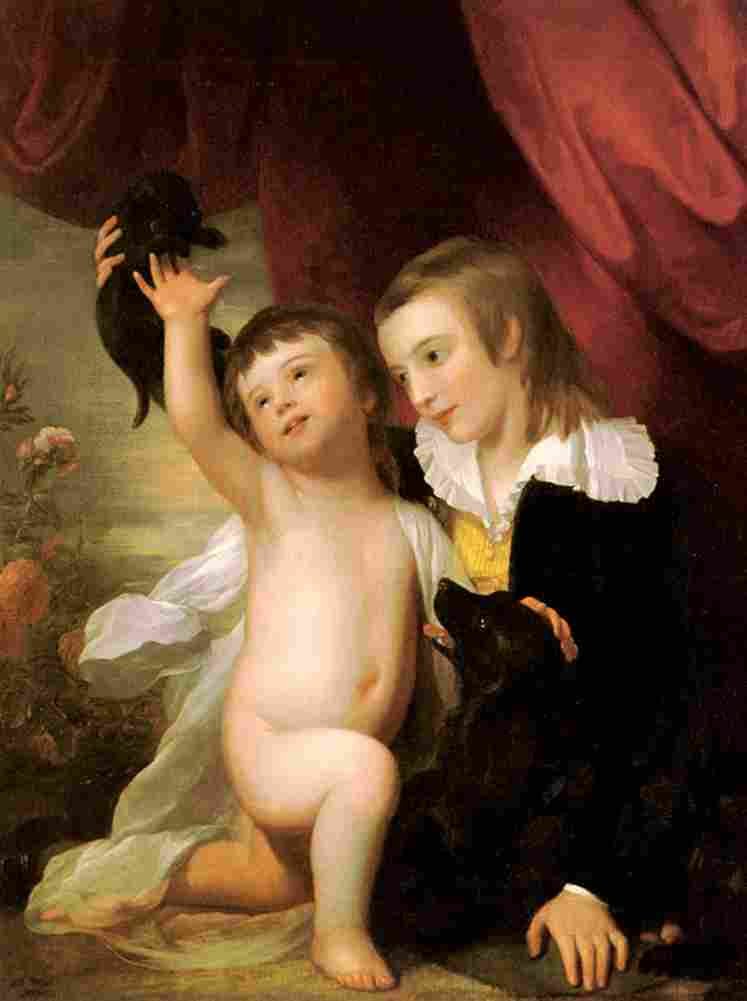 west Portrait of Raphael West and Benjamin West Junior Art A4 Photo Print