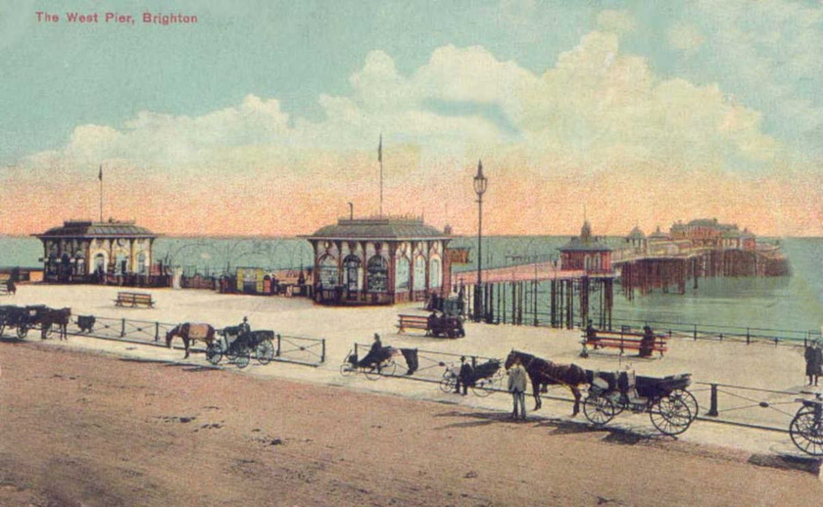 west pier brighton 1Vintage 1880s 1900s A4 Photo Print
