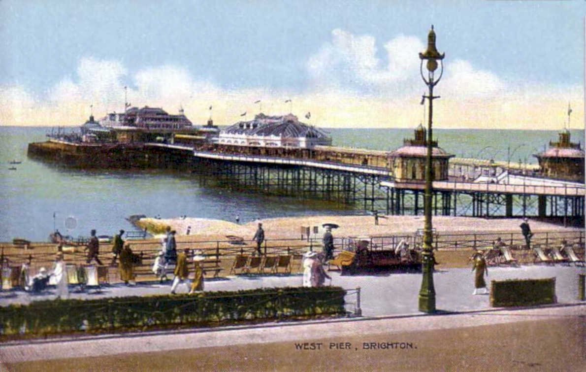 west pier brighton 2Vintage 1880s 1900s A4 Photo Print
