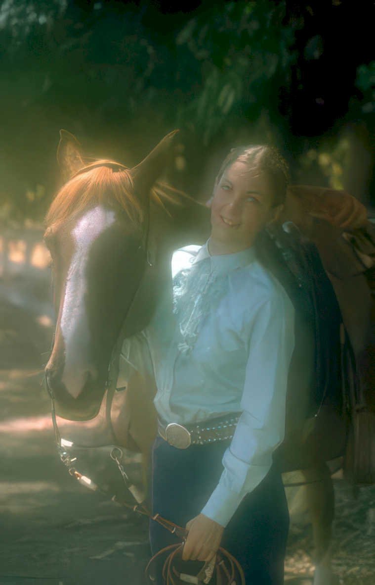 western equestrian portrait Vintage A4 Photo Print