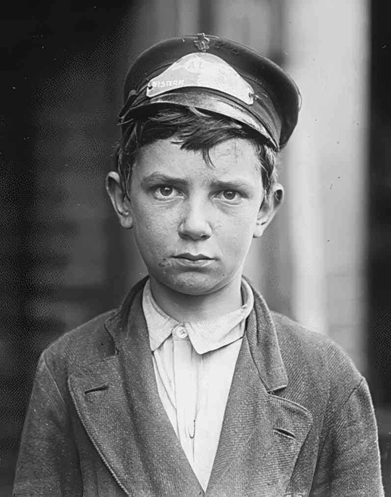 western railway child Vintage world war A4 Photo Print