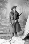 western woman rifle Vintage world war A4 Photo Print