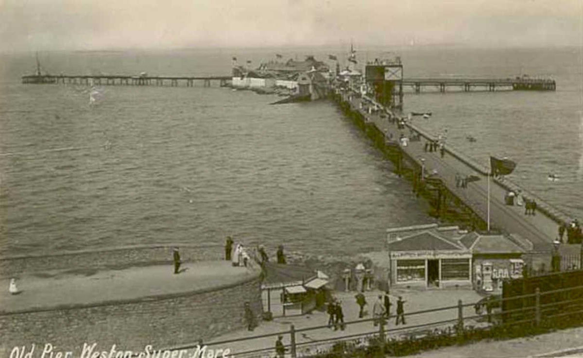 weston super mare 1Vintage 1880s 1900s A4 Photo Print