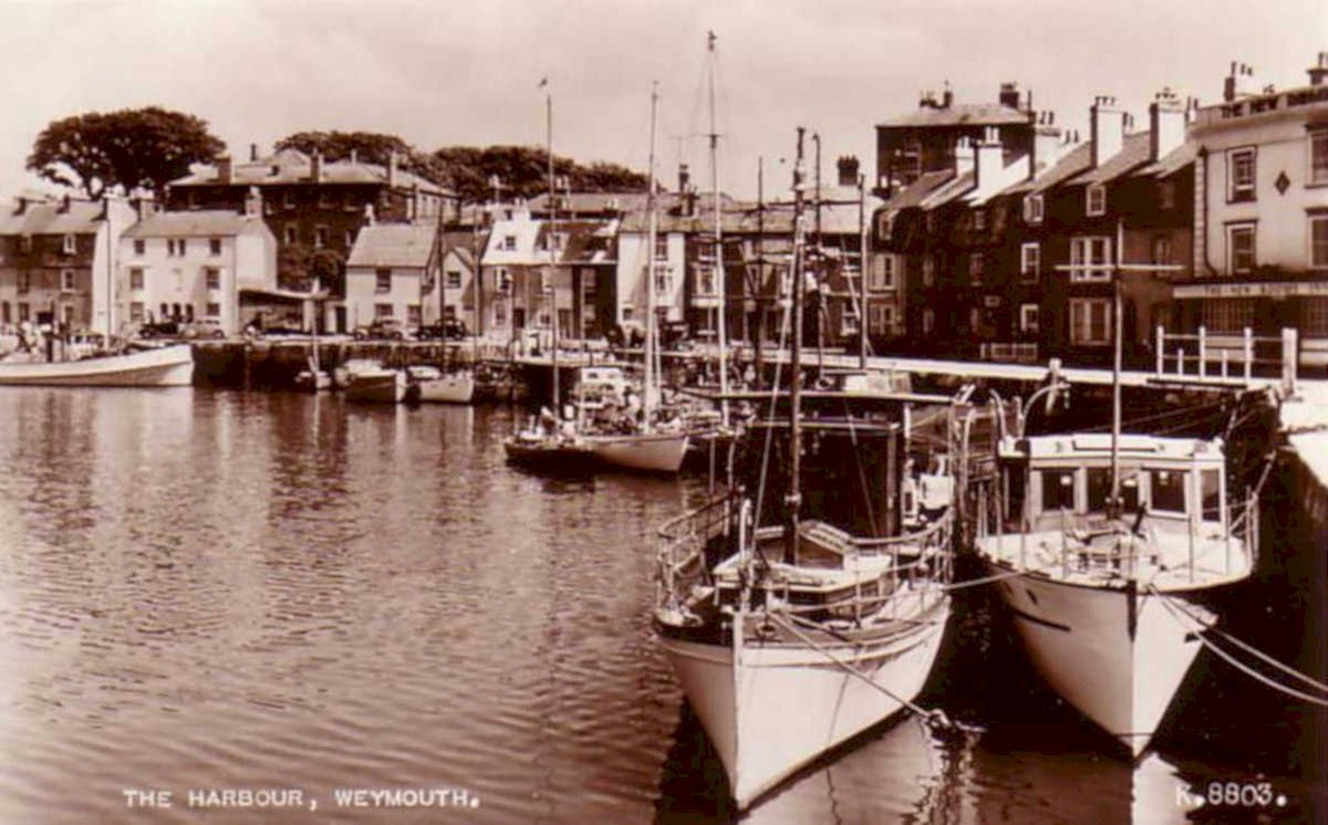 weymouth harbour littleVintage 1880s 1900s A4 Photo Print