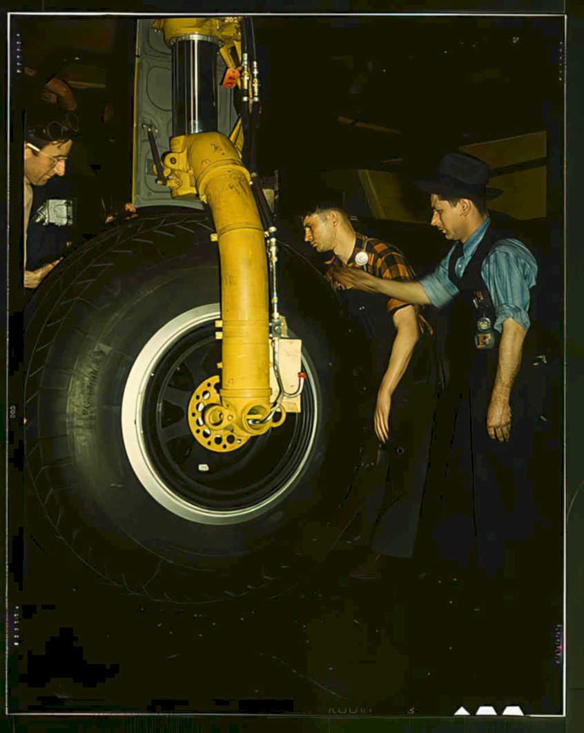 wheel assembly b29 Vintage world war A4 Photo Print