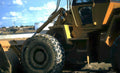wheel loader mud Vintage A4 Photo Print