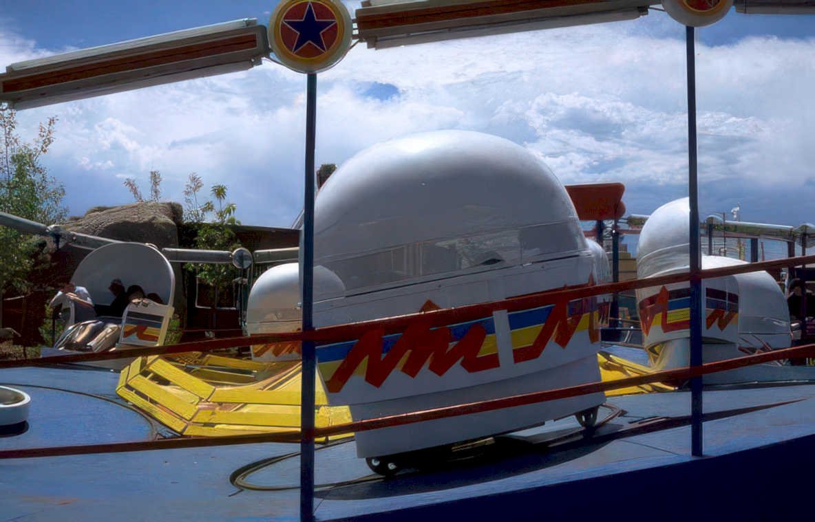 whirlwind carousel disneyland Vintage A4 Photo Print