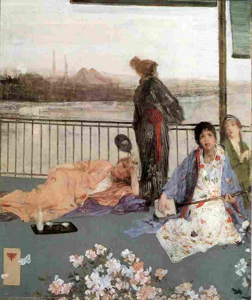 whistler Variations in Flesh Colour and Green The Balcony Art A4 Photo Print